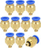 uxcell Straight Pneumatic Push to Quick Connect Fittings, M5 Male x 6mm Tube OD, 4pcs