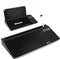 Varhomax Glass Desk Whiteboard - Black with Calculator, Desktop Dry Erase Board with Storage for Home and Office