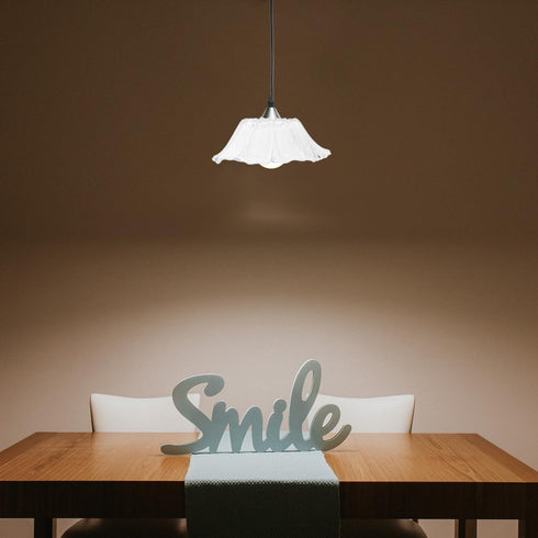 E27 Bulb Mikikit Retro Flower Shaped Glass Lamp Shade Replacement for Pendant Table Floor Lamps Vintage Style Light