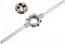 uxcell Die Stock Handle Wrench Set with M10 x 1.25 Threading Round Die and 30mm Holder, Adjustable Tool