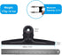 Extra Large Bull Clips, Stainless Steel, 2 Pcs 30cm XXL Jumbo Black Metal Binder Clips for Office