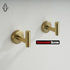 JQK Bathroom Towel Hook Brushed Gold Brass Coat Robe Clothes Hook (Pack of 2)
