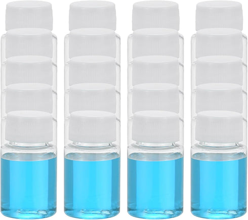 PATIKIL 20 Pcs 40ml PET Wide Mouth Reagent Bottles with Screw Cap for Lab Liquid Storage