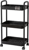 Gagee 3 Tier Rolling Cart with Wheels and Handle,Rolling Storage Cart for Office,