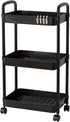 Gagee 3 Tier Rolling Cart with Wheels and Handle,Rolling Storage Cart for Office,
