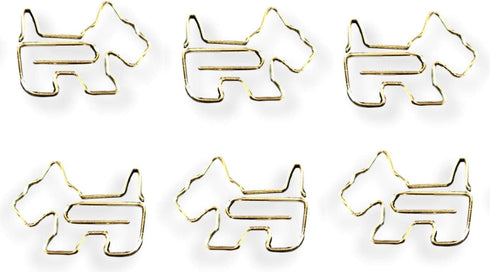 Butler in the Home 100 Count Scottish Terrier/Schnauzer Paper Clips, Office Gift in Round Tin with Lid