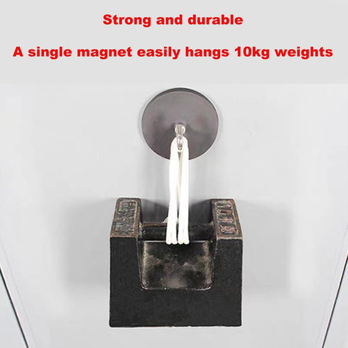 2PCS (D66-1.76lb) LED Bar Strong Magnetic Mounts, Universal Magnetic Base Light Mount Rubber Pad Bracket Sucker Roof