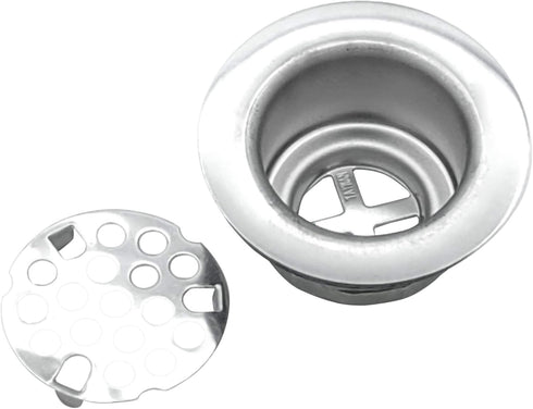 Duplex Flat Top Strainer, Stainless Steel with Removable Flat Drainer, 1-7/8-2-1/4 Inch