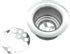 Duplex Flat Top Strainer, Stainless Steel with Removable Flat Drainer, 1-7/8-2-1/4 Inch