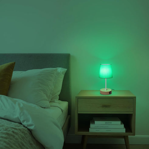 Set 2, 3 Dimmable, Ascher Small Bedside Table lamp of RGB Color Changing Lamps, Color Temperatures, Stepless Nightstand