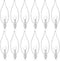 E12 B10 Clear Candle Base Bulb with Warm White 2700K, 40W Candelabra