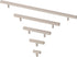 Franklin Brass Simple Square Bar Cabinet Pull, Stainless Steel, 5-1/16 in (128mm) Drawer Handle, 10 Pack