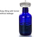 AOZITA 4 Pack 2 oz Dropper Bottles with 1 Funnel & 4 Labels - Thick Dark Blue Glass Tincture Bottles with Eye Droppers
