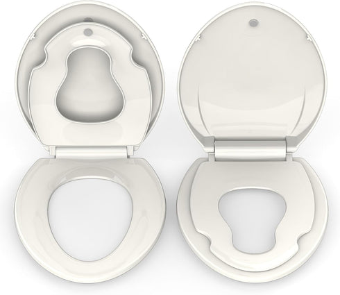 GarveeTech Elongated Toilet Seat with Built-in Toddler Seat for Easy Potty Training Slow Close Feature, Easy Install