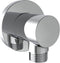 Aquaiaw Wall Supply Elbow with O-Ring Flange, Tapered 1/2 NPT Female Inlet, Polished Chrome