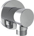 Aquaiaw Wall Supply Elbow with O-Ring Flange, Tapered 1/2 NPT Female Inlet, Polished Chrome