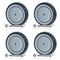 SY America 5" x 1.25" Shopping Cart Replacement Wheels Kit, Rubber Wheels