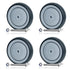 SY America 5" x 1.25" Shopping Cart Replacement Wheels Kit, Rubber Wheels