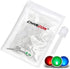 CHANZON 50 pcs 10mm RGB Multicolor Diffused LED Diode Lights Common Cathode (Frosted Round 3 Color) for Electronics