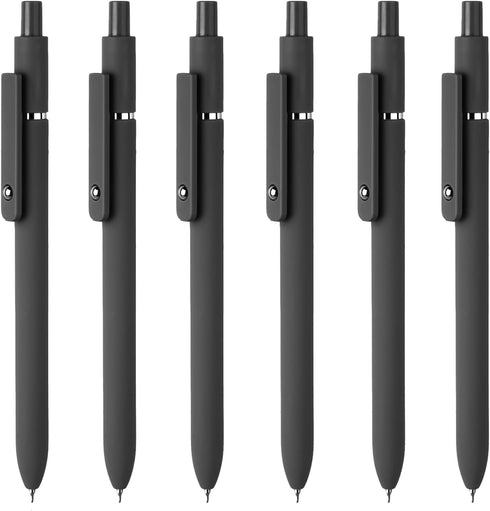 Black Gel Pens 0.5mm for Journaling, Elegant Black Ink, Birthday Gifts for Men, Him, Husband, 6PCS