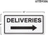 Deliveries with Right Arrow Sign, 12" x 6" Aluminum Delivery Sign for Home, Office, Commercial Buildings