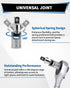 Acxetx 19 Set, 1/4", 3/8" 1/2" Piece Socket Extension and Drive Extension Bar, Universal Joint, Adapters and T-Bar