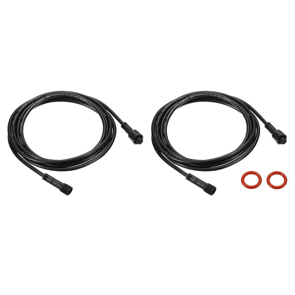 YOKIVE 2 Pcs 3 Pin Extension Cable Wire, Power Transmission Connection for LED Equipment, Car, Truck, Boat (Black,