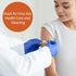 Caring Nitrile Exam Gloves, Blue Powder-Free Disposable Gloves for Medical Care and Food Prep