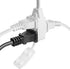 ETL Certified 2-Pack SPT2 16AWG Power Extension Cord, 13 Amp 1625 Watts, VSEER Polarized 3 Outlets, White (6 Feet)
