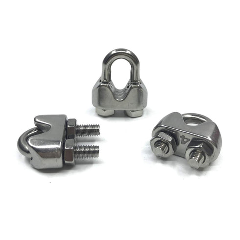 24PCS M4 5/32 Inches Stainless Steel Wire Rope Cable Clip Clamp