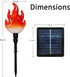 ALENEY 6.2Ft 10 Christmas Light Solar Lights Outdoor, Cute Flame Light String with Stake, Waterproof LED Garden Decor