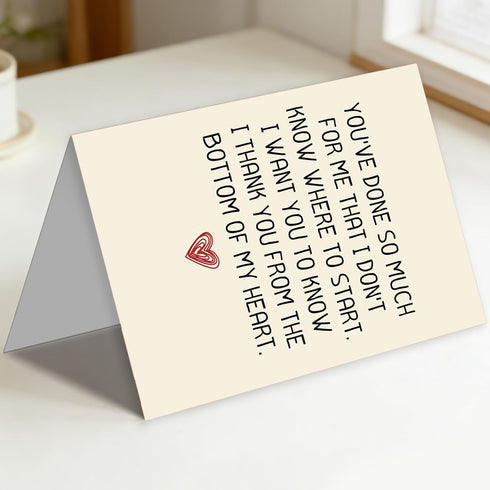ATTLVV Thank You Card, Appreciation Card, Heartfelt Thank You Gift with Kraft Envelope and Gold Seal Sticker
