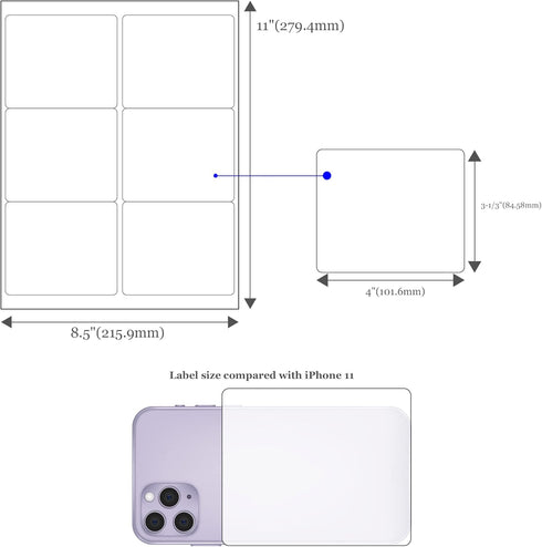Mr-Label 4” x 3-1/3” Waterproof Matte White Wine Label, for Inkjet & Laser Printer