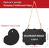 Kamehame Set of 4 Hanging Chalkboard Signs - Small 6.1x4.2 Acrylic Blackboard with Jute String for Memo Message Board