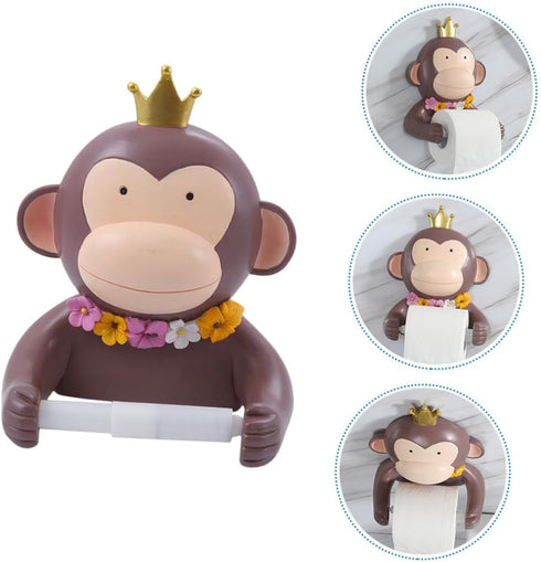 SHINEOFI Wall Mounted Cartoon Tissue Rack Rust Resistant Toilet Paper Holder with Compact Design for Bathroom Bedroom