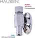1/2 in. Chrome-Plated Brass PEX Barb x 3/8 in. Compression Quarter-Turn Straight Stop Valve Jar (6-Pack)
