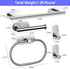 Set, 16" (10, Bathroom Hardware Bathroom Towel Holder with Toilet Paper Holder, Towel Ring, Towel Hook, Bathroom