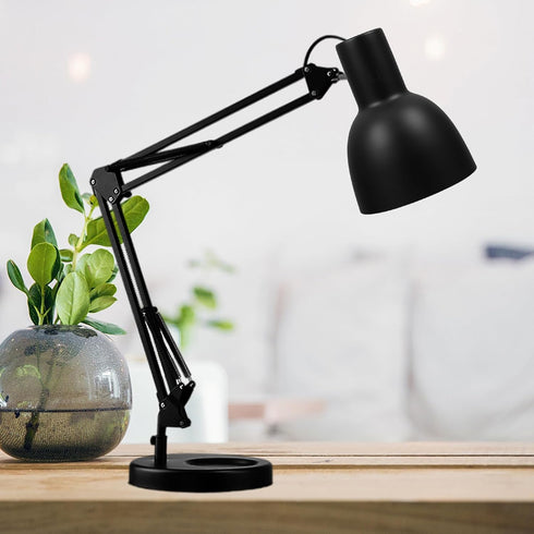 SILENRADAWN E14 E27 10mm Bedside Lamp Shade Black Metal Lampshade with Hole Diameter for Table Lamp and Wall Sconce