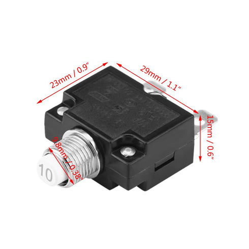 125/250V AC Thermal Overload Protector Reset Thermal Switch Circuit Breaker Over Current Overload Protector for Generator(15A) for delta shopmaster reset button table saw