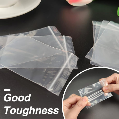 400pcs Clear Small Zip Bags, 3 x 4 inch 2 mil Resealable Jewelry Bags for Small Business, Storage, Candy Bags