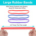 Large Heavy Duty 12 Inches Latex Rubber Bands, Strong Elastic Bands for Office Supply, 60 Pack (Multicolour) Trash Can
