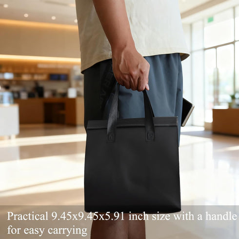 Chanseen 20Pcs Insulated Take Away Bags Disposable Cooler Bag Thermal Lunch Grocery Take Out Bags for Coffee Milk Tea
