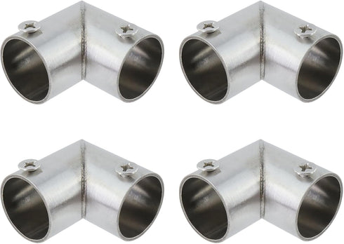 L Corner Pipe Fitting Connector Fit 3/4-inch OD Pipe 2-Way Stainless Steel