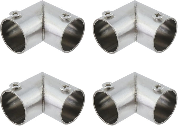 L Corner Pipe Fitting Connector Fit 3/4-inch OD Pipe 2-Way Stainless Steel