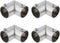 L Corner Pipe Fitting Connector Fit 3/4-inch OD Pipe 2-Way Stainless Steel