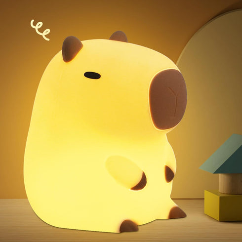 Dimmable, OkiyiD Capybara Night Lamp, Capybara for Loved Ones and Friends, Capybara Light Gift, ABS+SIL, Touch Control