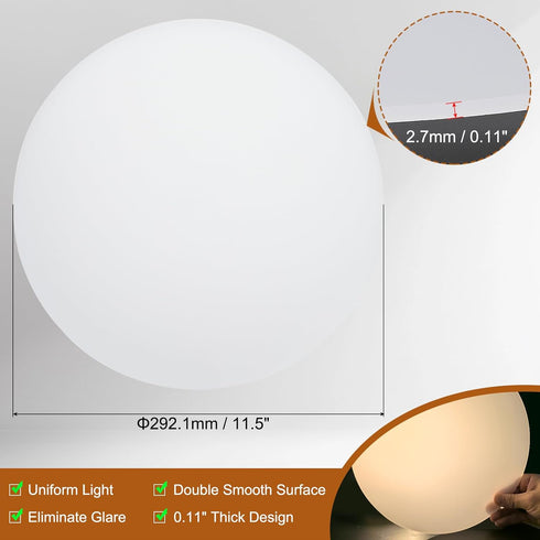 11.5" 2.7mm PATIKIL Diameter Lampshade Diffuser, Thick Round Diffuser Sheet for Drum Lampshades, Pendants Light, DIY