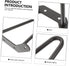 2pcs NUOBESTY Stylish Desk Leg Height Hairpin Table Leg for DIY Replacement for Kitchen Dining Tv Stand