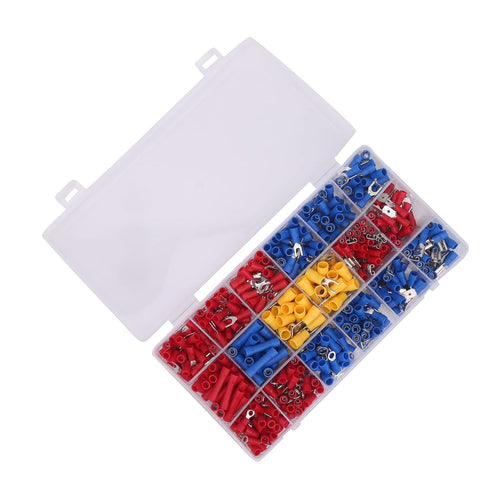 YWBL-WH 520Pcs Wire Connector Kit Cold Pressed Wire Terminals Crimp Connectors Electrical Terminals Kit