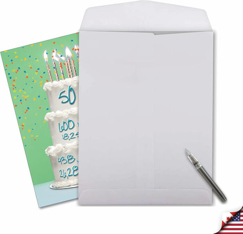 NobleWorks - 50th Big Funny Birthday Card (8.5 x 11 Inch) - Group Milestone Notecard for Year Old Birthday Congrats